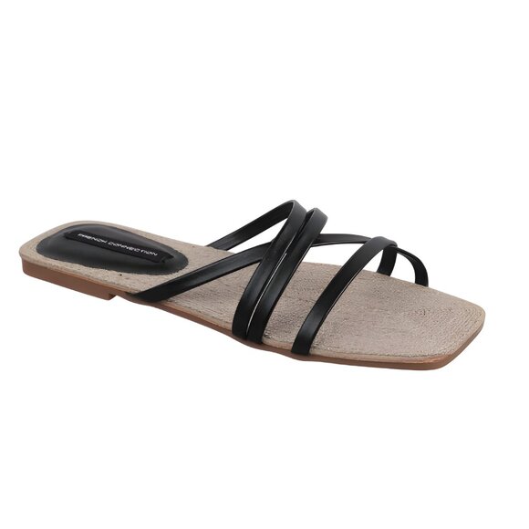 French Connection Rope Leather Slide Sandals Size 11 NIB - Picture 1 of 3